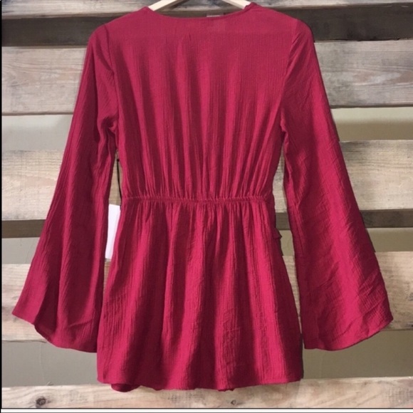 Ravens Red V Neck Romper - Picture 7 of 7